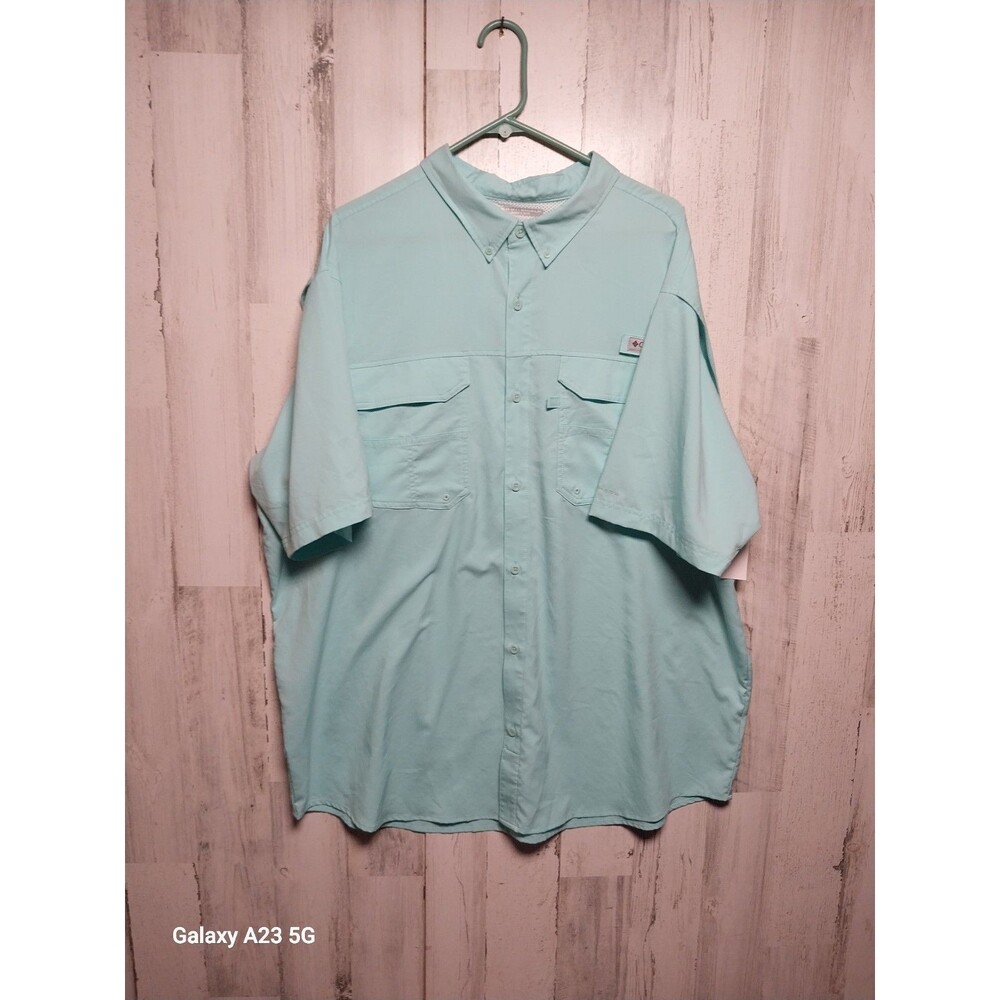 Columbia PFG Omni Shield Mens XXL Blood and Guts Short Sleeve Button Down Shirt